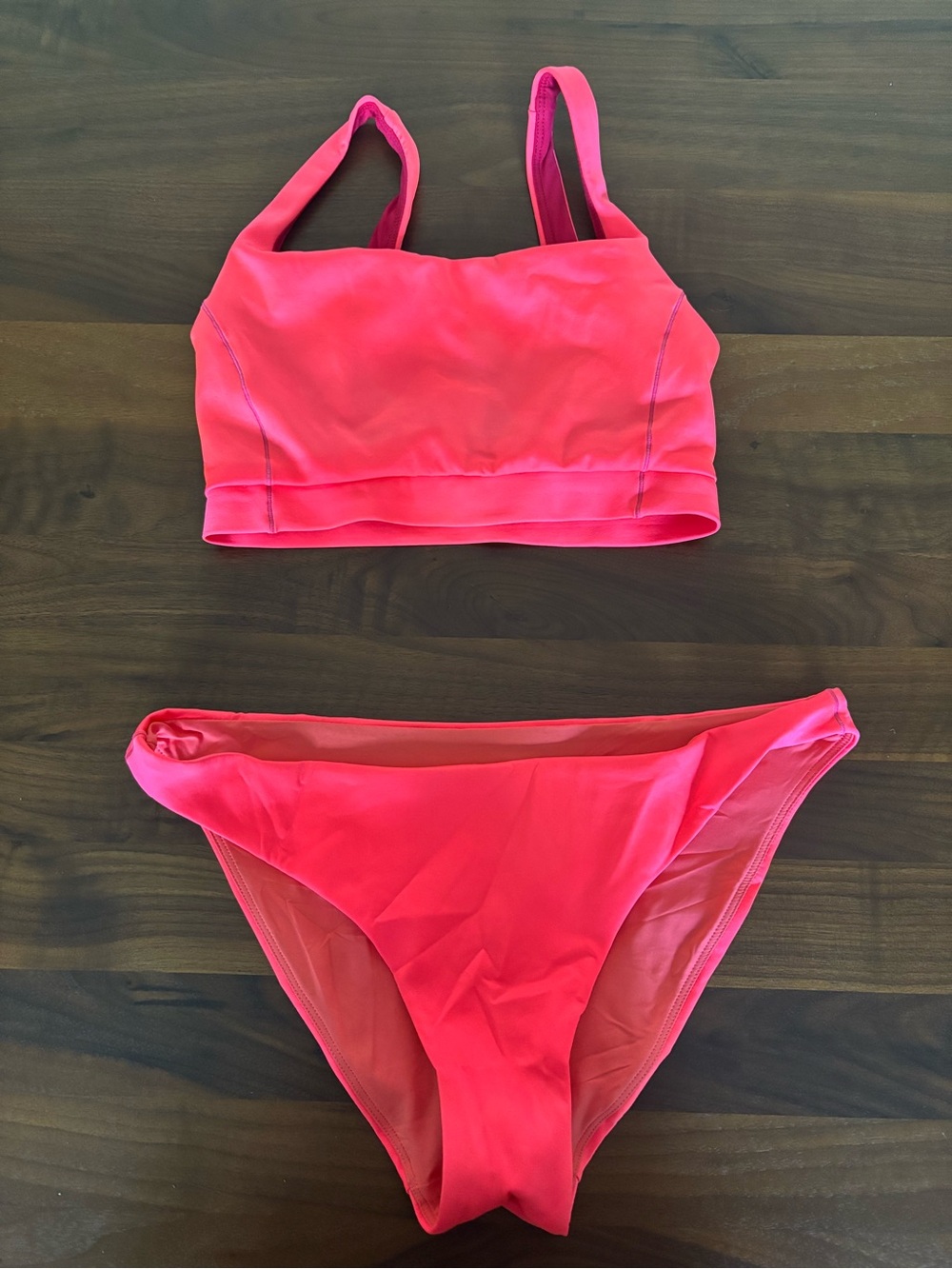 Left On Friday Neon Rescue Bikini Bottoms - Vibrant Neon Red